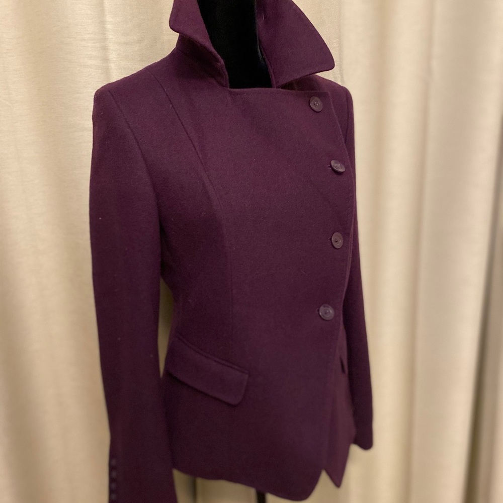 Kenar purple pea coat size L